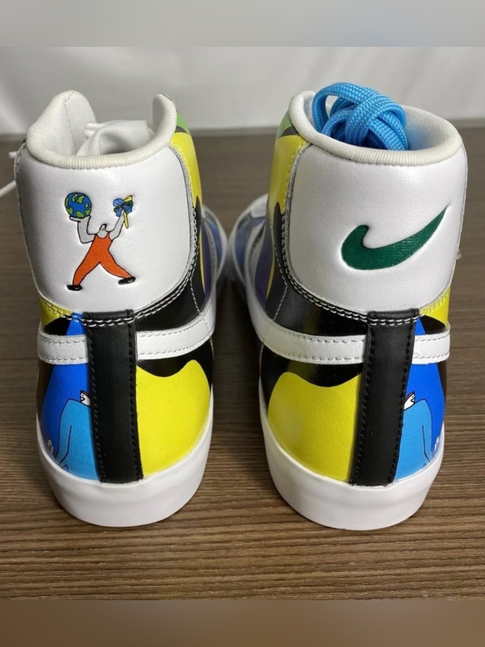 Nike Blazer Mid 77 Flyleather QS Ruohan Wang Men Size 10 NIB Sneakers CZ3775-900 - Picture 3 of 8